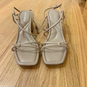 Marc Fisher Women's Beige Strappy Sandals